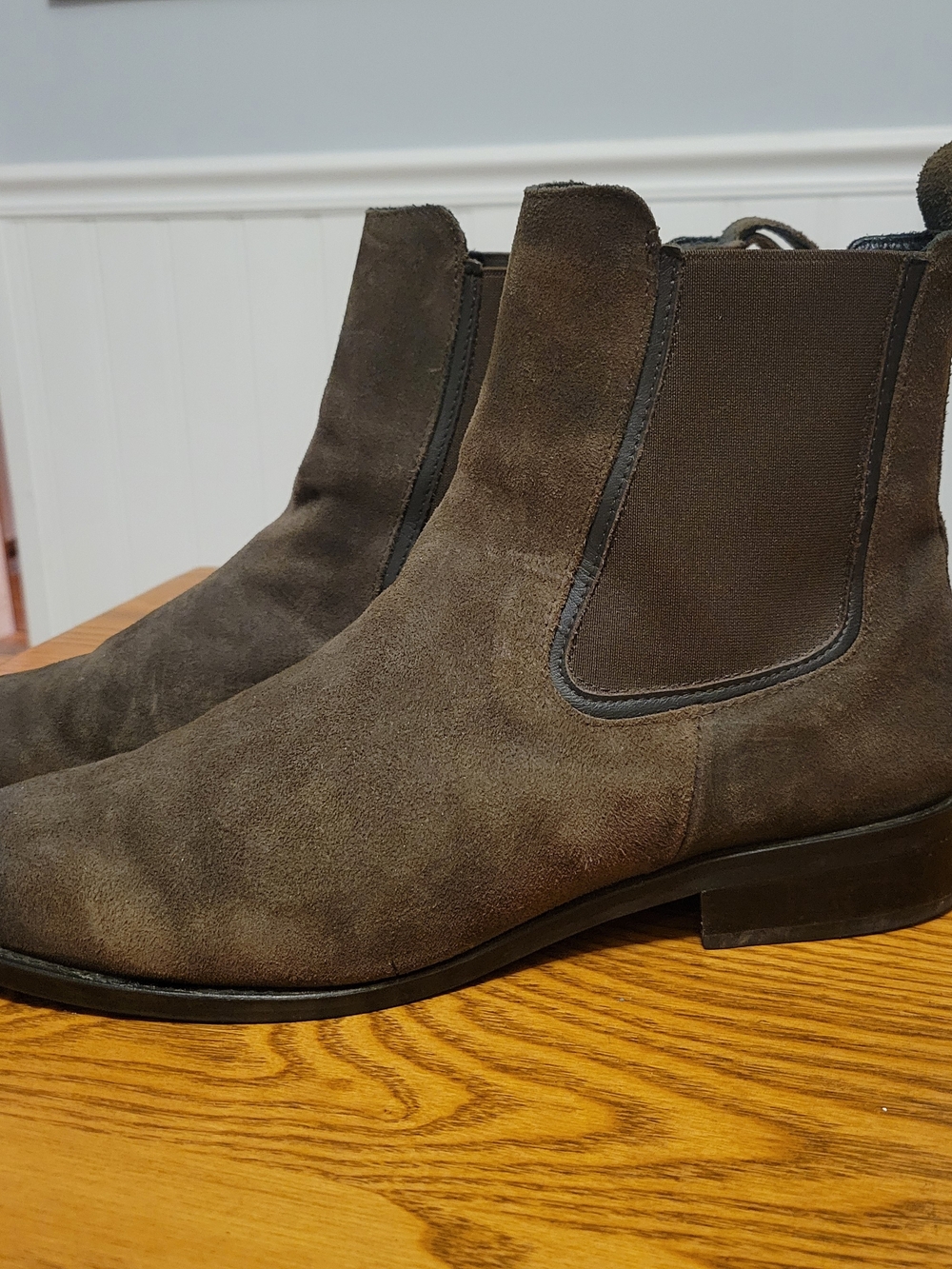 Thursday Boot Co. Chelsea Suede Ankle Boots In Tobacco. Size 12 Womens